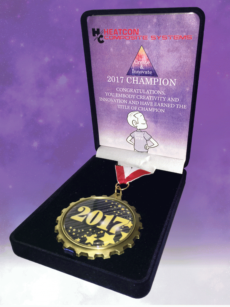 Create & Innovate Champion Medal, CIC2017, HEATCON Composite Systems, Composite Repair